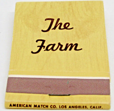 The Farm Gay Bar West Hollywood Santa Monica Blvd California FULL Matchbook