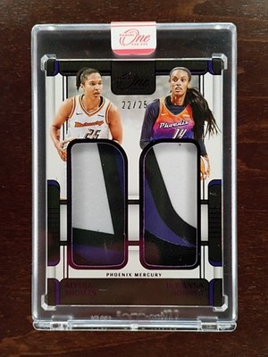2025 Panini One and One WNBA #AT-DWB Bonner / Thomas Dual Patch Purple /25