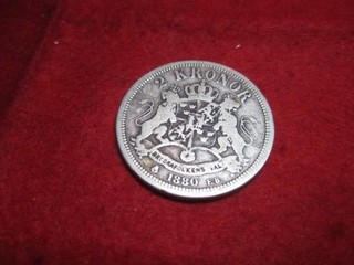 Schweden 2 KR (S) 1880 Oscar II