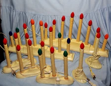 Vintage Electric Plastic Drip Christmas Candles - Candolier  - Lot of 7 - NICE!