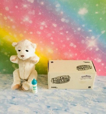 SELTEN! HASBRO FURREAL FRIENDS LUV CUBS NEWBORN EISBÄR BÄR BABY + FLASCHE