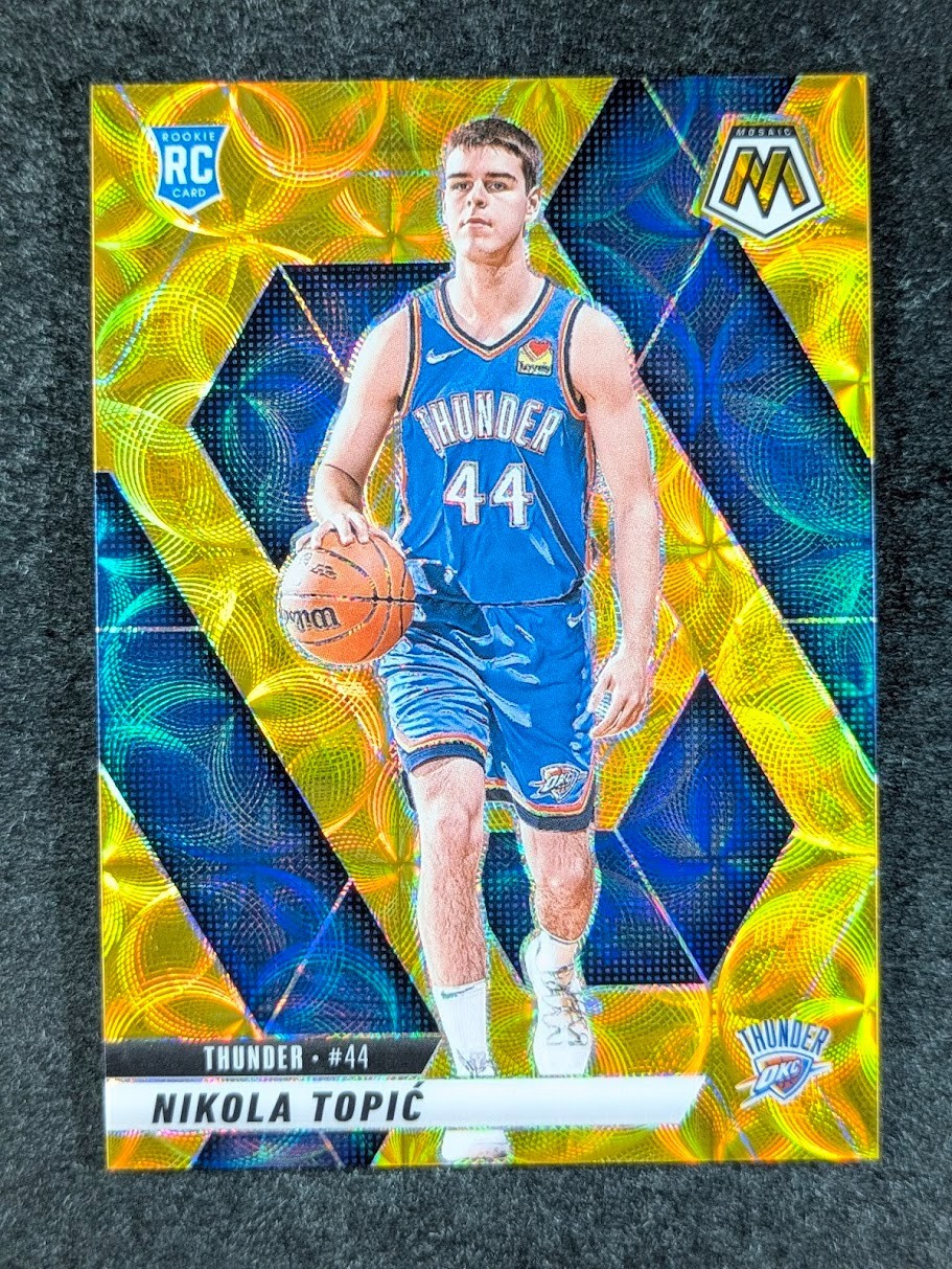 2024-25 Panini Mosaic NIKOLA TOPIC 9/10 RC International Gold Mosaic Prizm #242