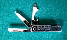 VTG 1960s Promotional 3-Blade Keychain Knife C & C Candy Co. Fort Worth, Texas