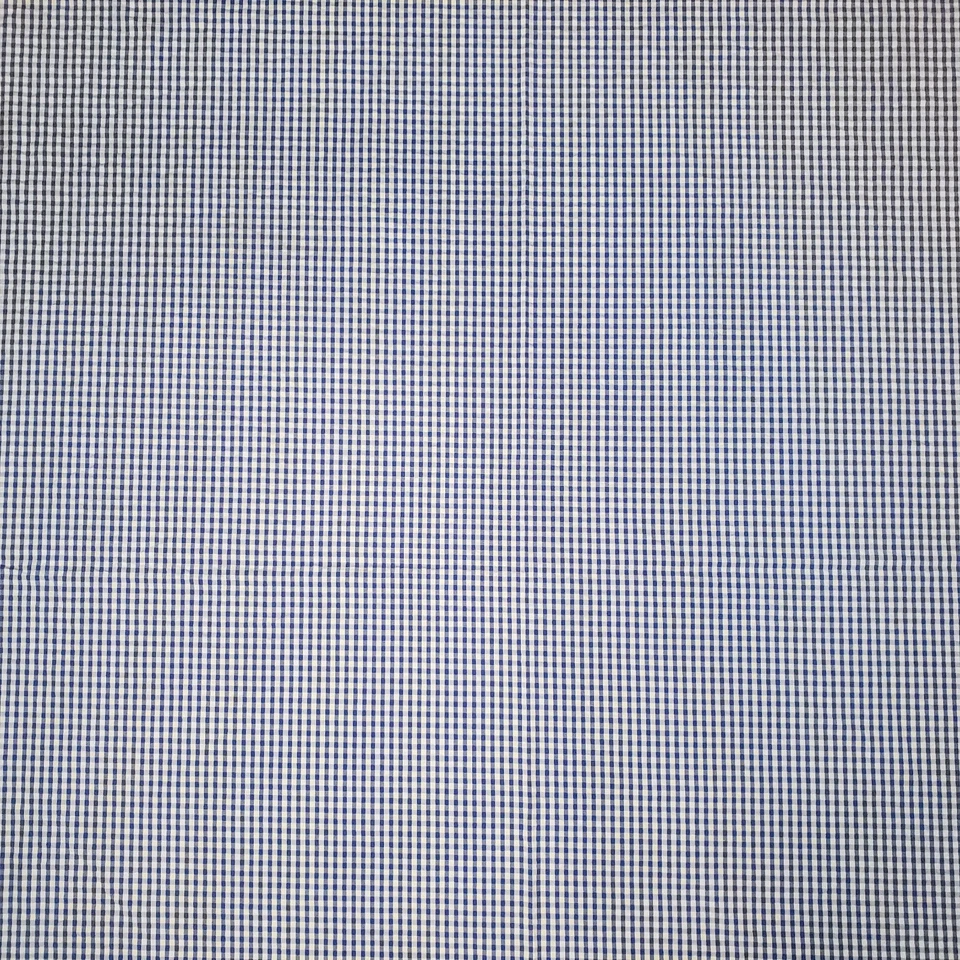 Vintage Plisse Fabric Blue White Gingham Seersucker 3 Yards x 57 - Image 3 of 4