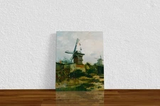 Vincent van Gogh "Le Moulin de Blute Fin" Canvas Print Wall Art Home Decor