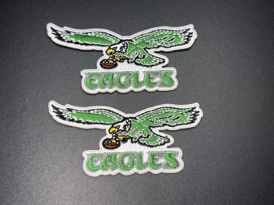 Philadelphia Eagles Kelly Green (Lot Of 2) Embroidered Iron On Patch
