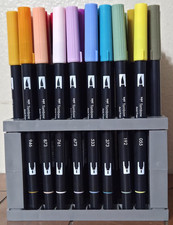 Tombow ABT Pro Dual Tip Markers Lot of 96 Plus Carrying Case