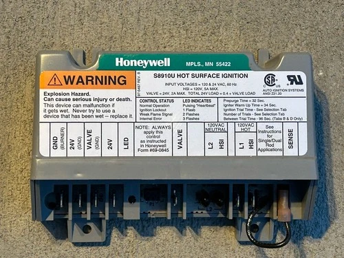Honeywell S8910U1000 Universal Hot Surface Ignition Module-New Old Stock