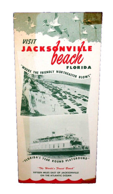 Vintage Visit JACKSONVILLE Beach Florida Travel Brochure