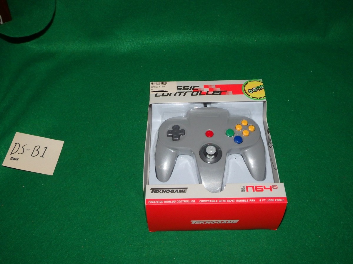 m*様 joystickTACOSENBEY ジョイスティック　タコセンベイ Teknogame N64 Classic Controller Smoke Gray Wired Joystick