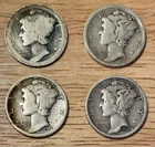 Mercury Dimes Lot 1916 1917 1923 1929 Silver 10C San Francisco Philadelphia