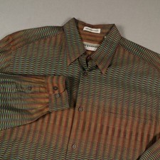 Jhane Barnes Shirt Mens Medium Long Sleeve Button Abstract Colorful Textured