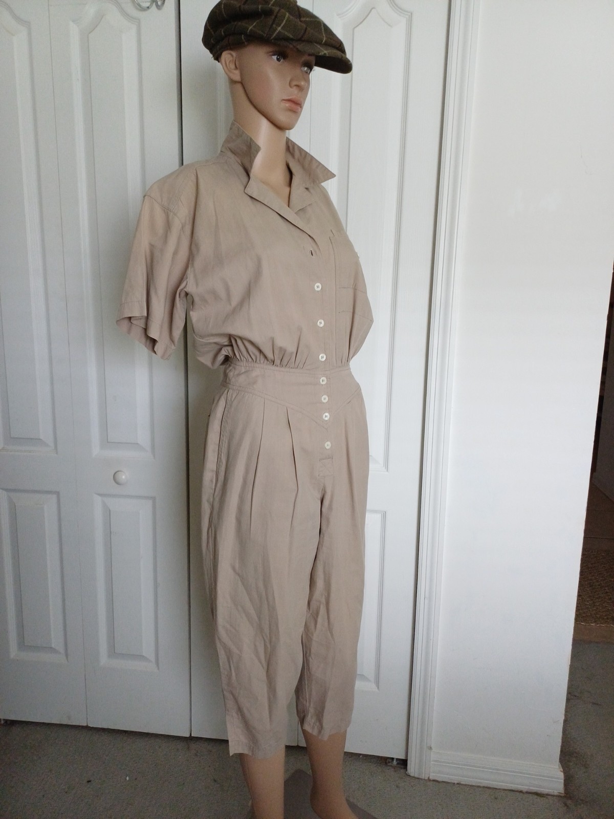 Mono utilitario manga corta LIZ WEAR vintage años 80 Safari 4 Petite