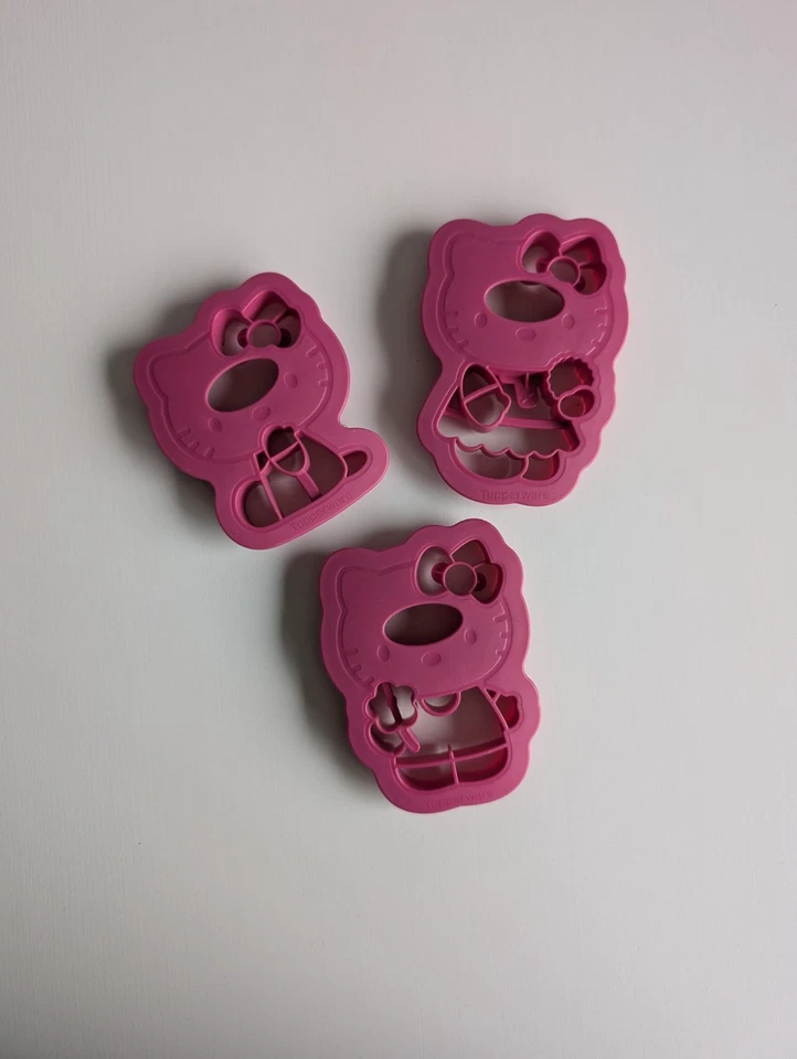 ✅ Tupperware - Tupper - 3x Hello Kitty Ausstecher - Pink - Weihnachten - Kekse ✅ - Bild 3 von 4