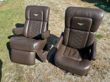 Lexington Brown Manual Rv Captain Chairs Tan Motorhome Pair Seats