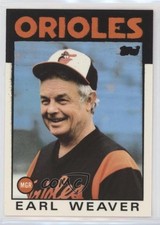 1986 Topps Collector's Edition (Tiffany) Earl Weaver #321 HOF 0t6p