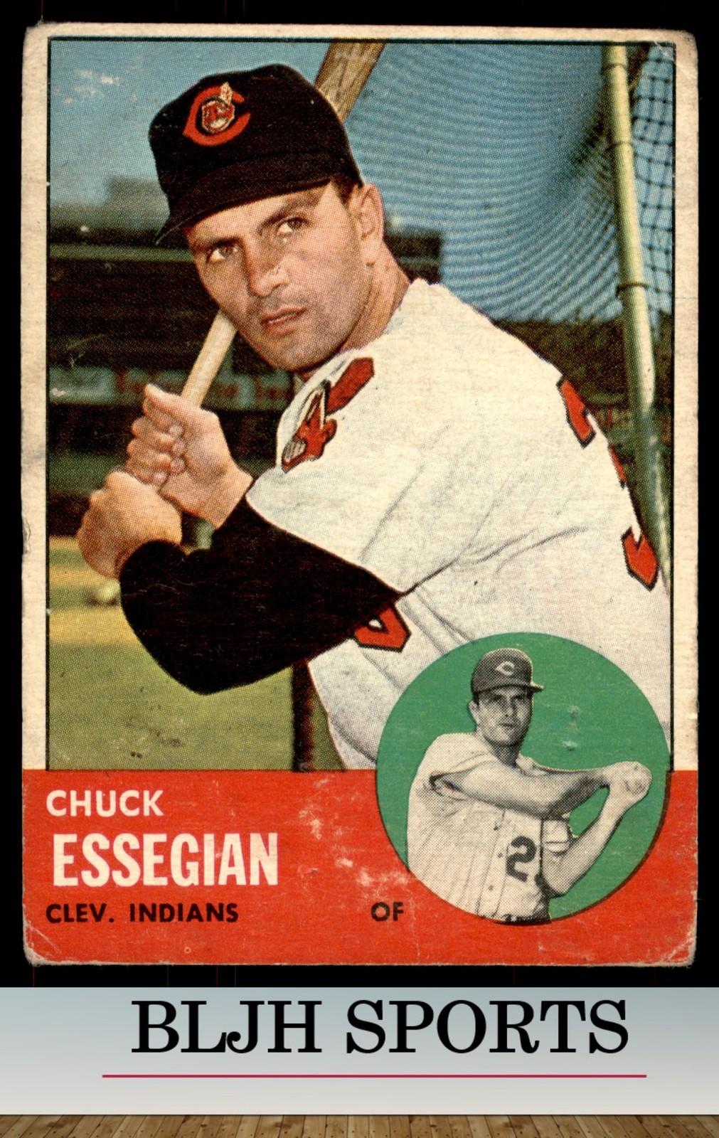 1963 Topps #103 Chuck Essegian Cleveland Indians (see pics)