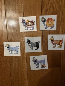 6 GOAT stickers