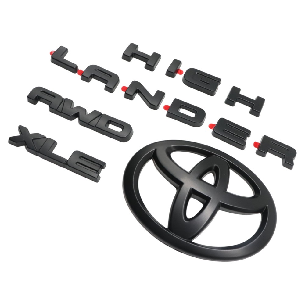 For 2020-2024 HIGHLANDER XLE AWD - Matte Black Emblem Overlay Kit PT948-48200-02