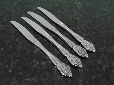 Oneida RENOIR-PEMBROOKE Dinner Knife Lot 4 Knives SSS Stainless