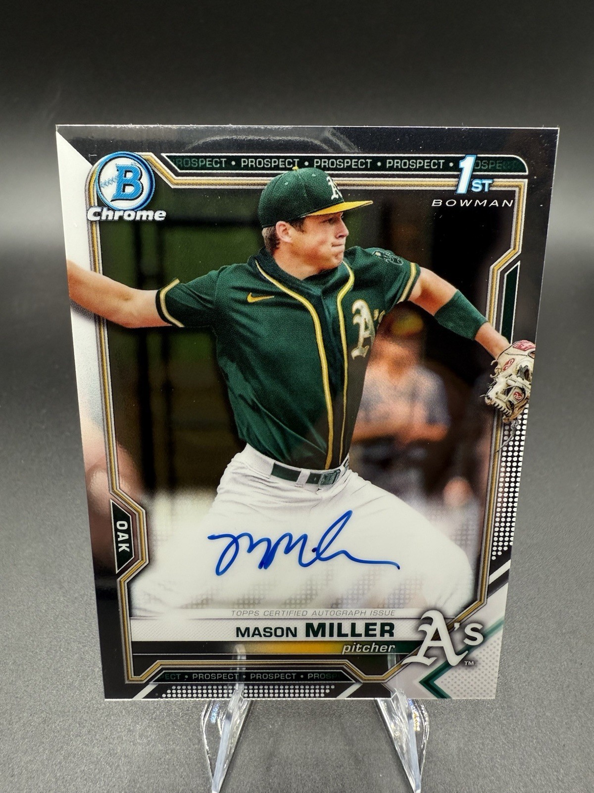 Mason Miller 2021 Bowman 1st Chrome Draft Autograph #CDA-MMIL Oakland Auto 12126