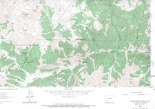 Uncompahgre Peak, Colorado 1963 Vintage USGS Topo Map 7.5 Quadrangle Topographic
