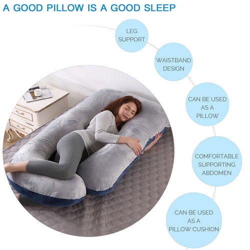 Extra Large Pregnancy Pillow J Shaped Maternity Pillow Full Body Support Pillow - Picture 19 of 57