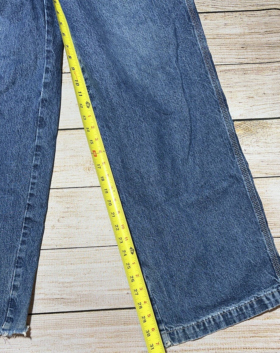 Vintage 2000s Y2K JNCO Crown Baggy Jeans 32x32 Blue Denim
