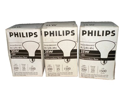 3-PC PHILIPS R12/R14N 25W 120V