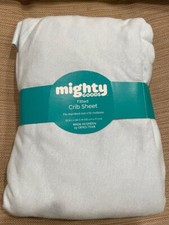 mighty goods fitted crib sheet 100 cotton light blue