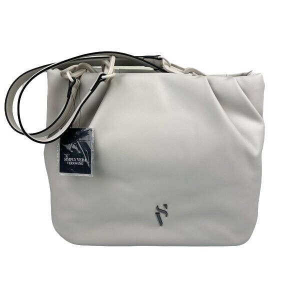Simply Vera Vera Wang NEW Daley Soft Tote White Shoulder Bag Purse Summer  Spring