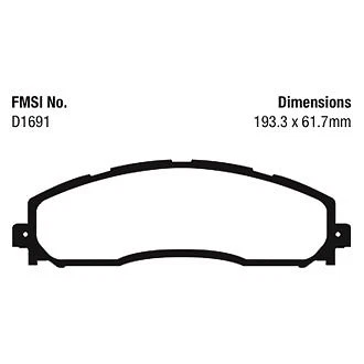 Pastillas de freno traseras extra resistentes EBC ED93016 para Ford F-250 Super Duty 2013-2019 Foto 3 de 4