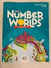 SRA NUMBER WORLDS  Math Student Workbook Level C  Grades K-1  NEW