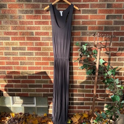 grey racerback maxi dress Racerback Maxi Knit Dress