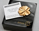 2020 - Palau - Silver Fortune 4 Leaf Clover- 1oz fully gold gilded .999 silver