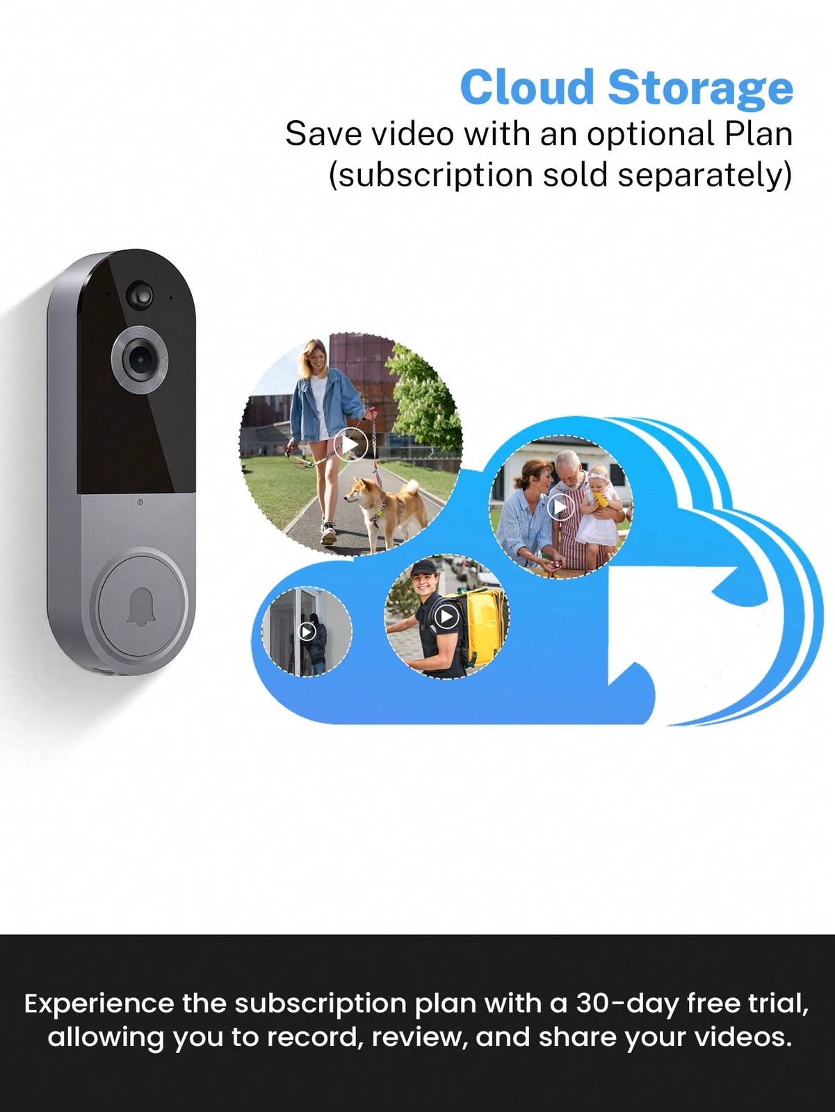 XYGC 1080P Wireless Video Doorbell Camera with Free Chime