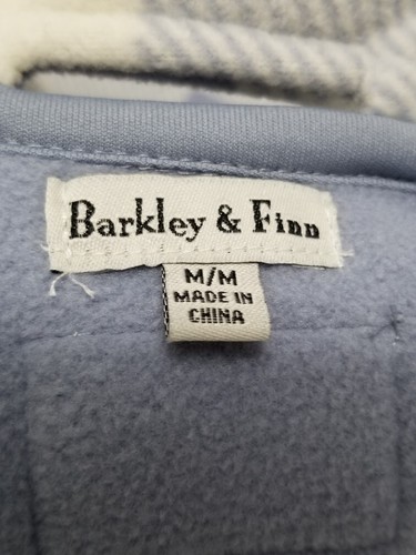 Barkley & Finn Pet Dog Fleece Lined Winter Sleeved Coat Jacket MEDIUM Blue Plaid - Picture 8 of 10