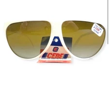 Vintage CEBE White Sunglasses, Aviator Style, Deadstock, Made in France, Unisex