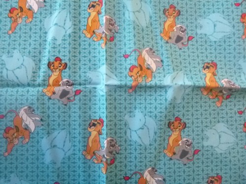 Lion King on Aqua Cotton Fabric Design a standard handcrafted pillowcase - Picture 6 of 7