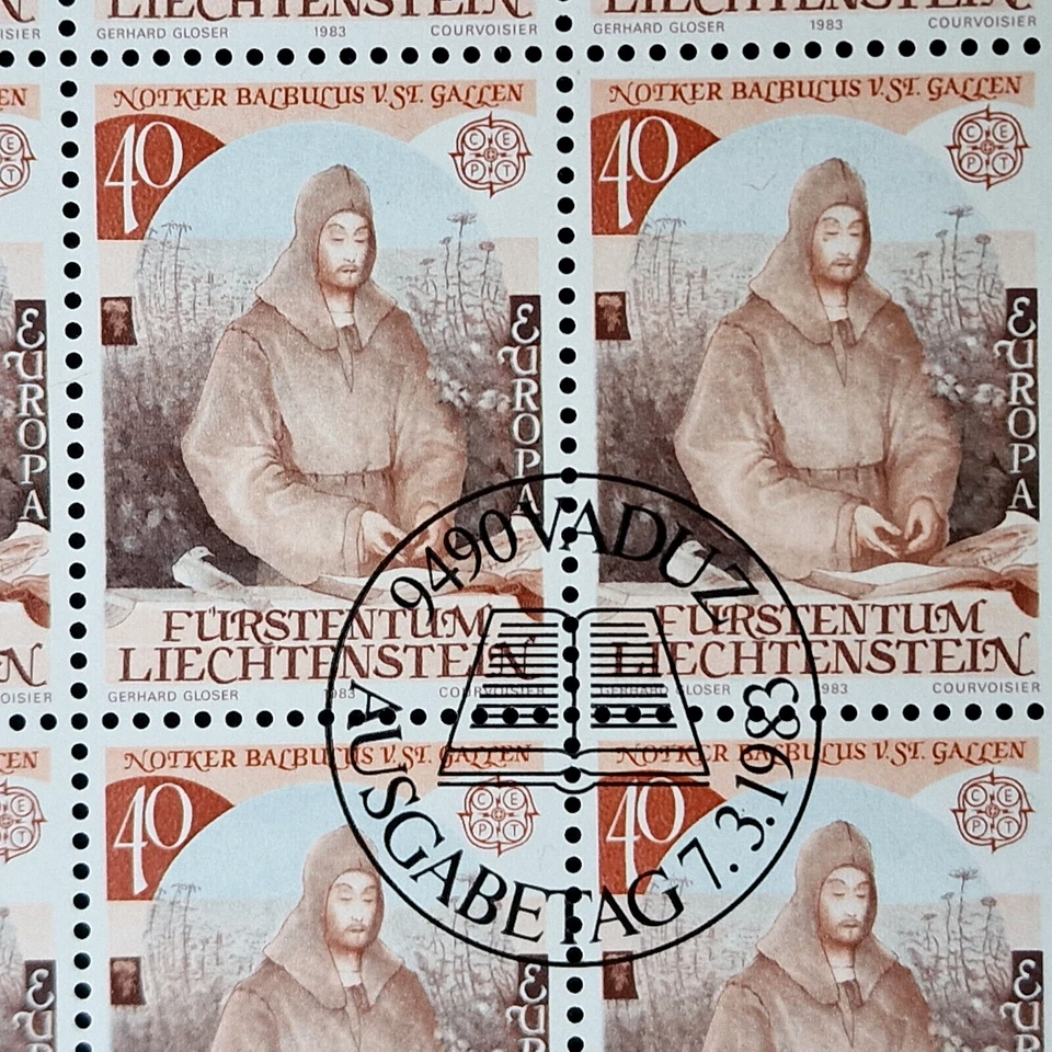 Liechtenstein 1983 - First Day Cancel - Europa 2 Full Sheets 40 Stamps 20 Sets - Image 3 of 4