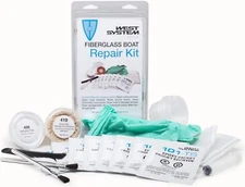 105K Fiberglass Boat Repair Kit With Adhesives Resin Hardener Tools And Instr...