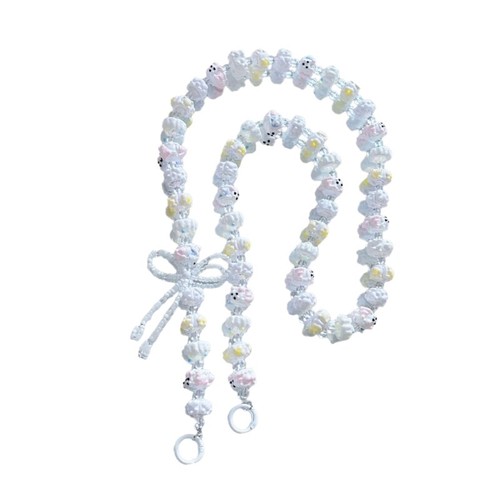 Unique 3D Beaded Phone Cord Women Cellphone Lanyard Crossbody Shoulder Bag Chain - Zdjęcie 5 z 14