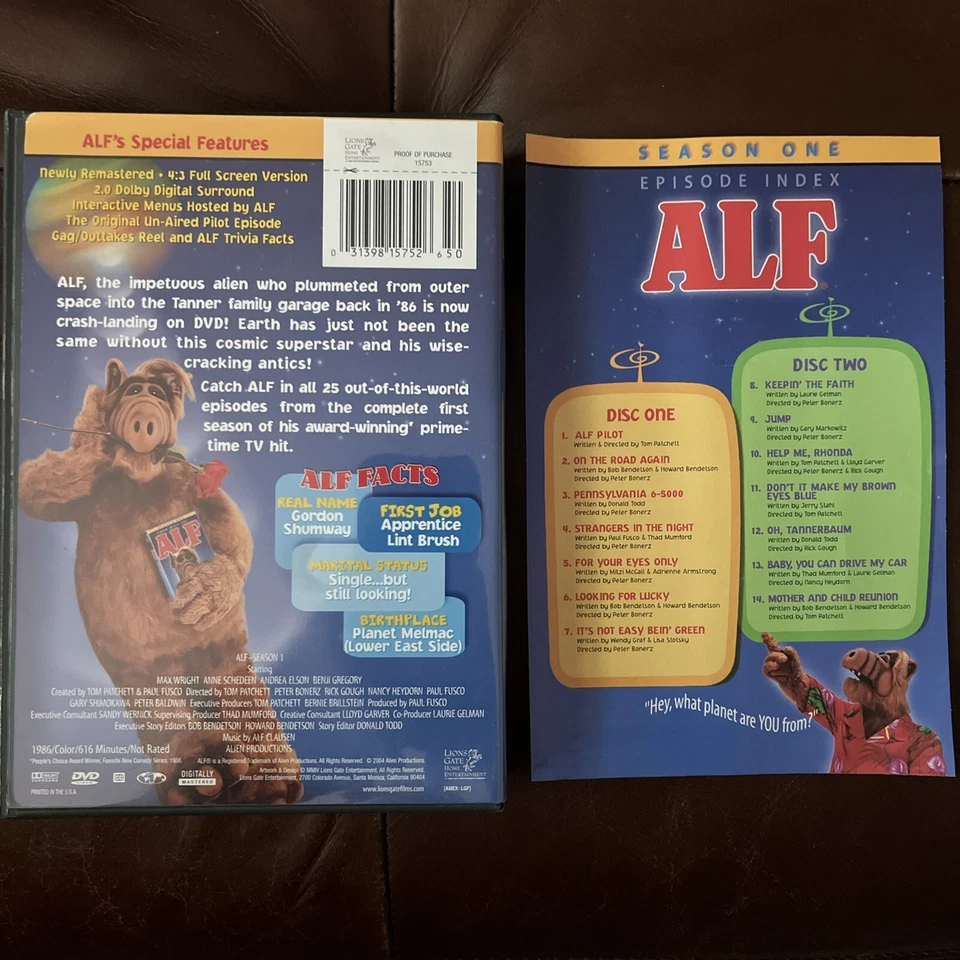Alf: Complete Series (DVD, 1986-1989) Anne Meara, Michu Meszaros, Rare, OOP Foto 3 de 4