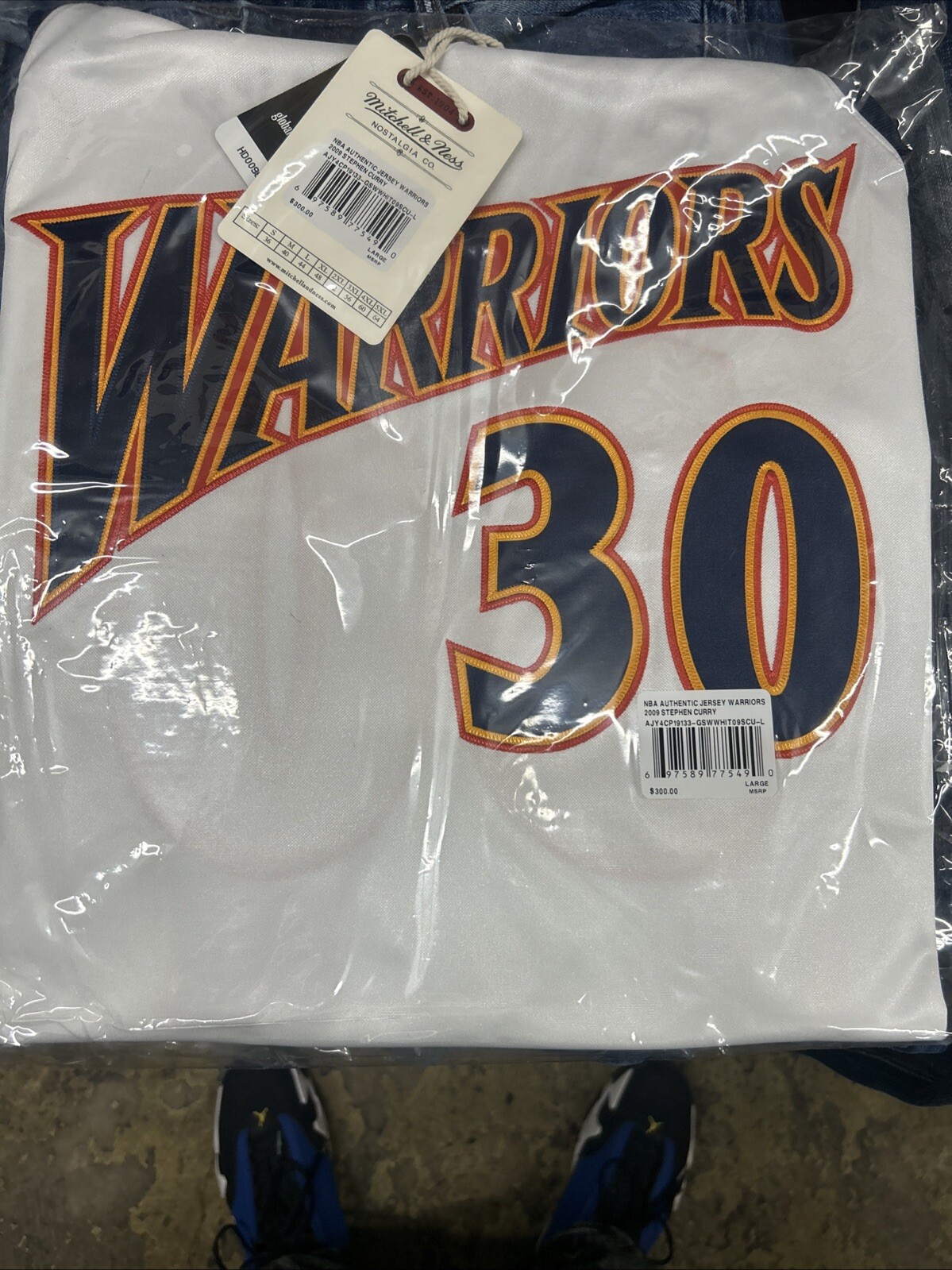 NBA Authentic Jersey Warriors 2009 Stephen Curry Large