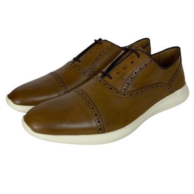 Johnston & Murphy Hennings Cap Toe Oxfords Mens 11M Brown Leather TruFoam Sole Johnston & Murphy Hennings Cap Toe Oxfords Mens 11M Brown  main image 3
