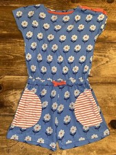 Girls Mini Boden Shorts Blue floral Romper Blue Size 7/8 7 8 Daisy