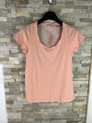 Maison Scotch & Soda Damen Gr. 1 Ombre Batik Baumwolle Seide T-Shirt Top