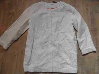 Promod chic boxy cut summer jacket white size 36 new zc217