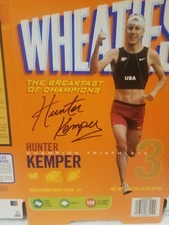2007 Hunter Kemper Wheaties Cereal Flat Box With Autograph 