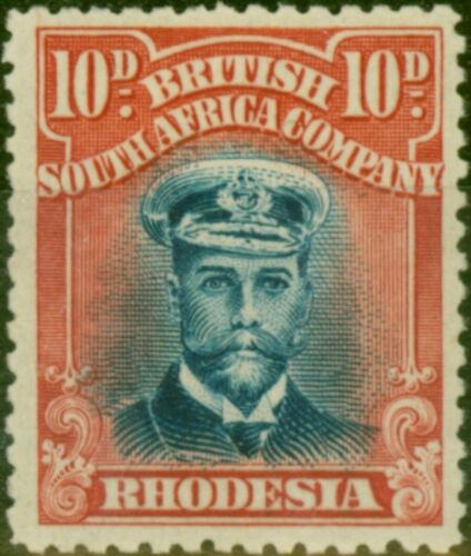 Rhodesia 1918 10d Deep Blue & Red SG270 Fine LMM - Picture 1 of 1